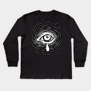 Occult All Seeing Eye Infinite Tears Kids Long Sleeve T-Shirt